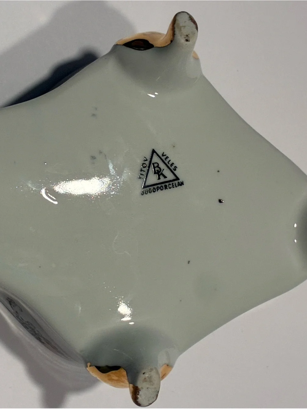 Vintage Jugoporcelan Titov Veles Yugoslavia Porcelain Trinket Jewelry Box